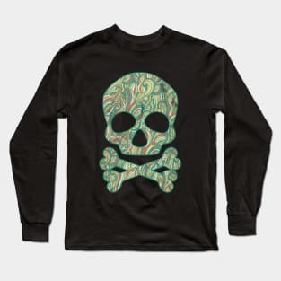 Skull and Bones Halloween Art Long Sleeve T-Shirt